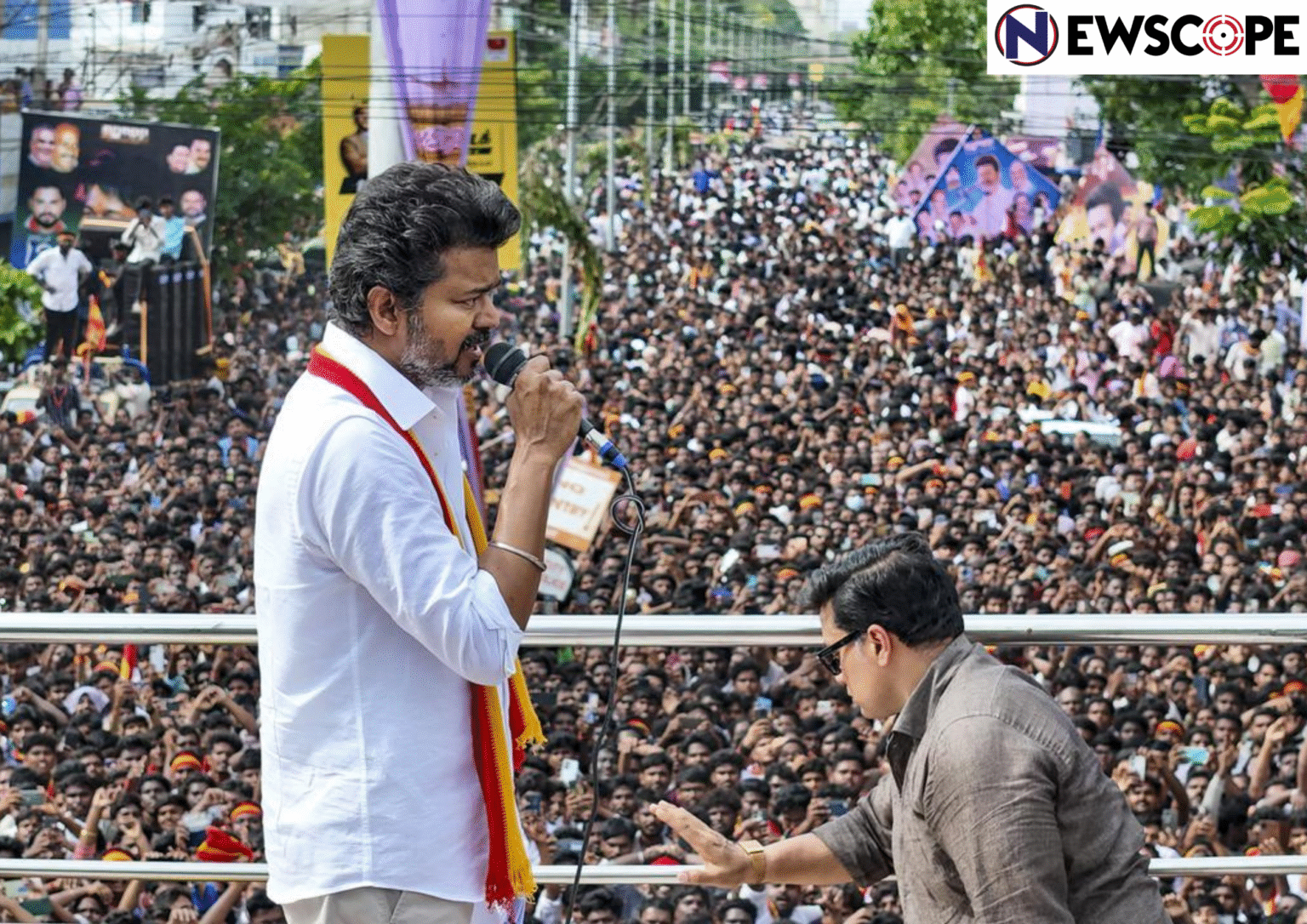 Vijay enters politics in TN attacking DMK and BJP