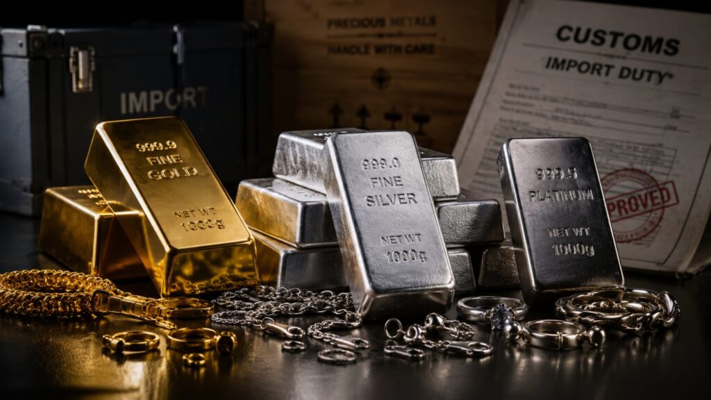 Gold, Silver import duty now at 15 percent