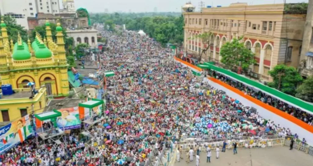 Mamata’s Trinamool will observe July 21 on a defensive note, with the slogan : ‘we are not traitors’
