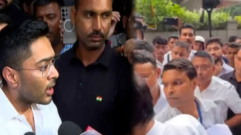 KMC, Cops Remove Signboard from TMC office ; Abhishek goes to court KMC, Cops Remove Signboard from TMC office ; Abhishek goes to court